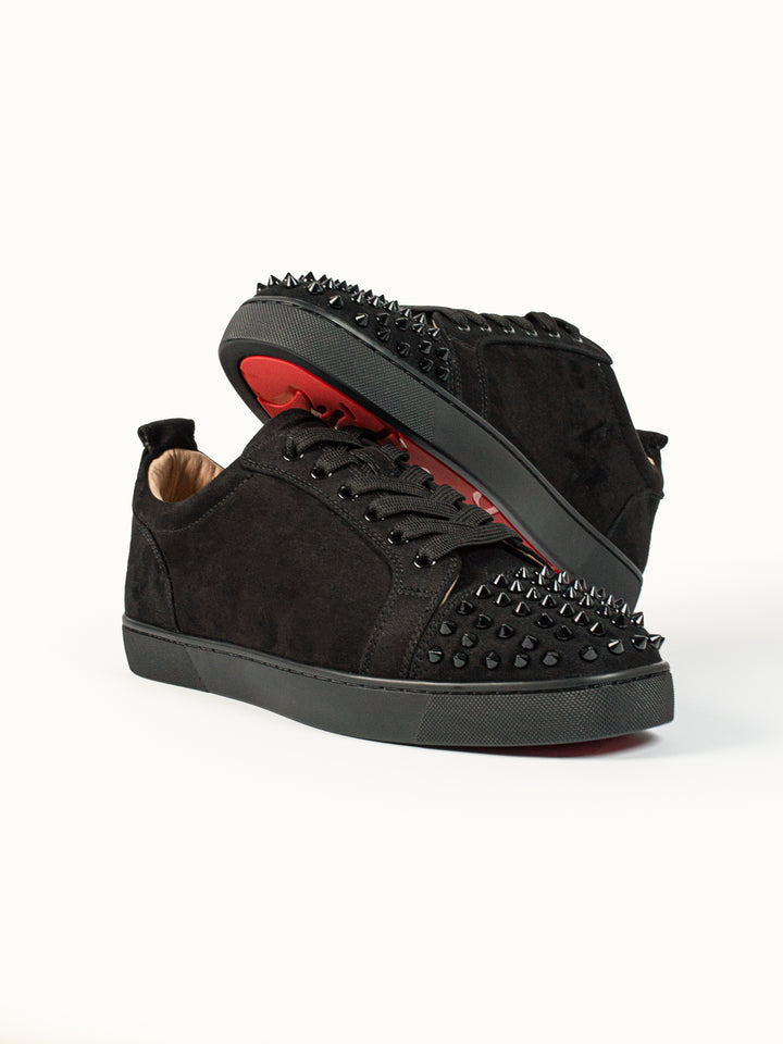 Loubs Sneaker Black Velour Spikes