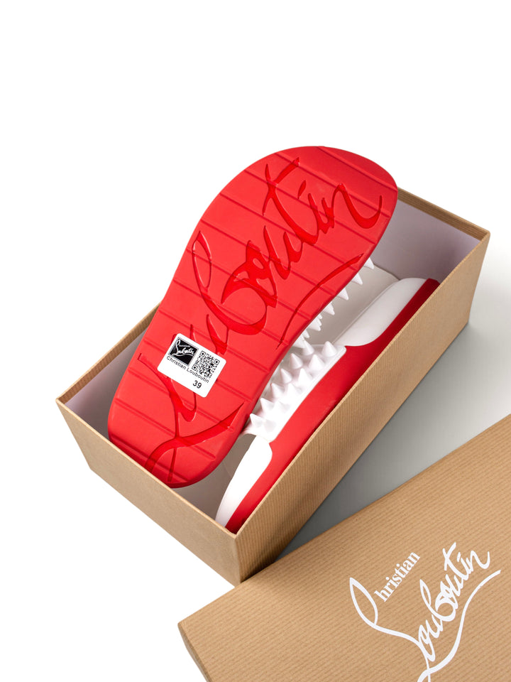 Loubs Slides White / Red