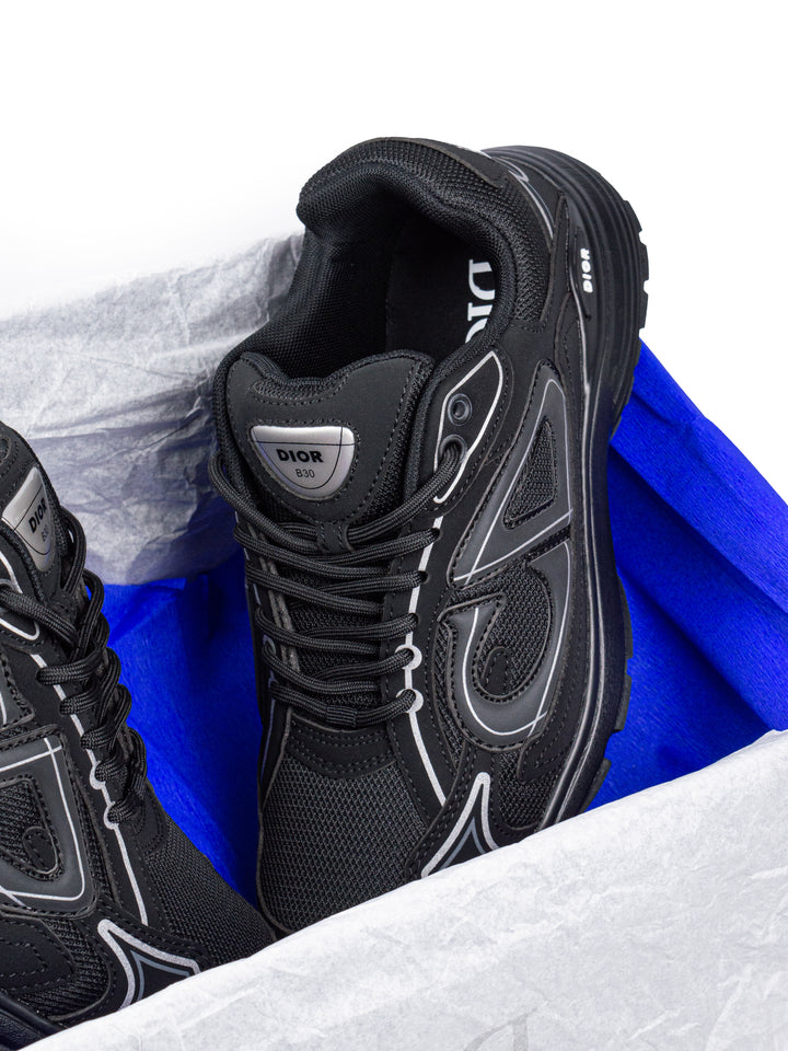 CD B30 Triple Black Sneakers (Reflective)