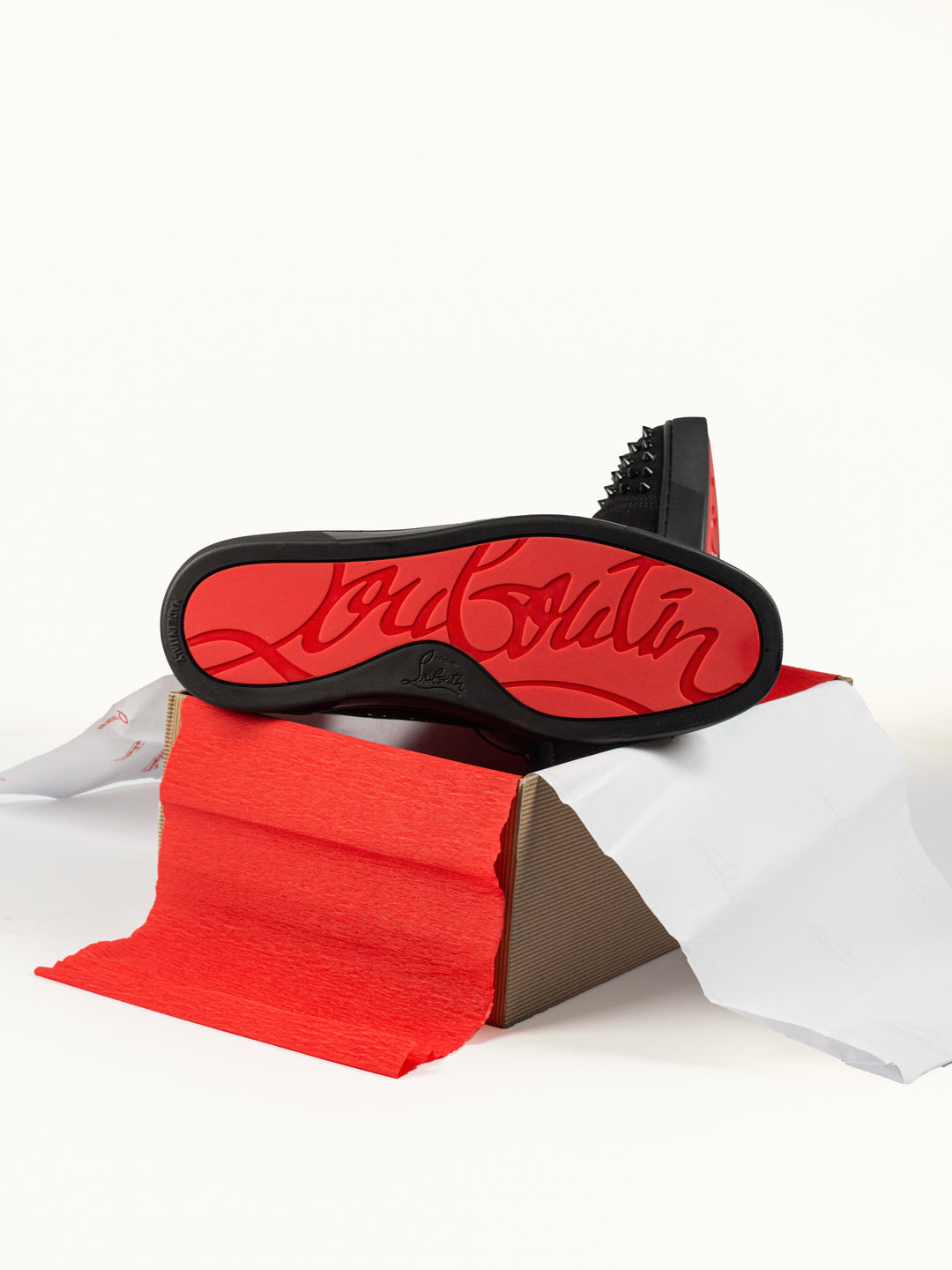 Loubs Sneaker Black Velour Spikes