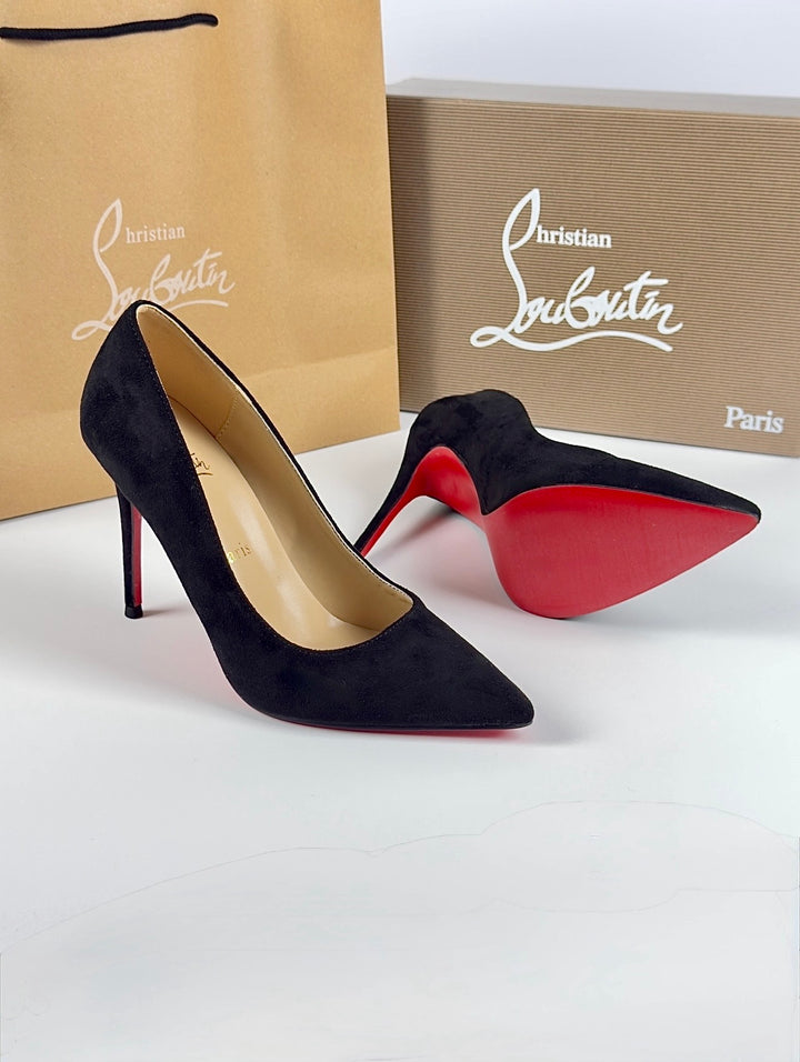 Loubs High Velour Heels