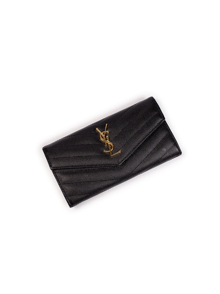 YSL Wallet Black / Gold