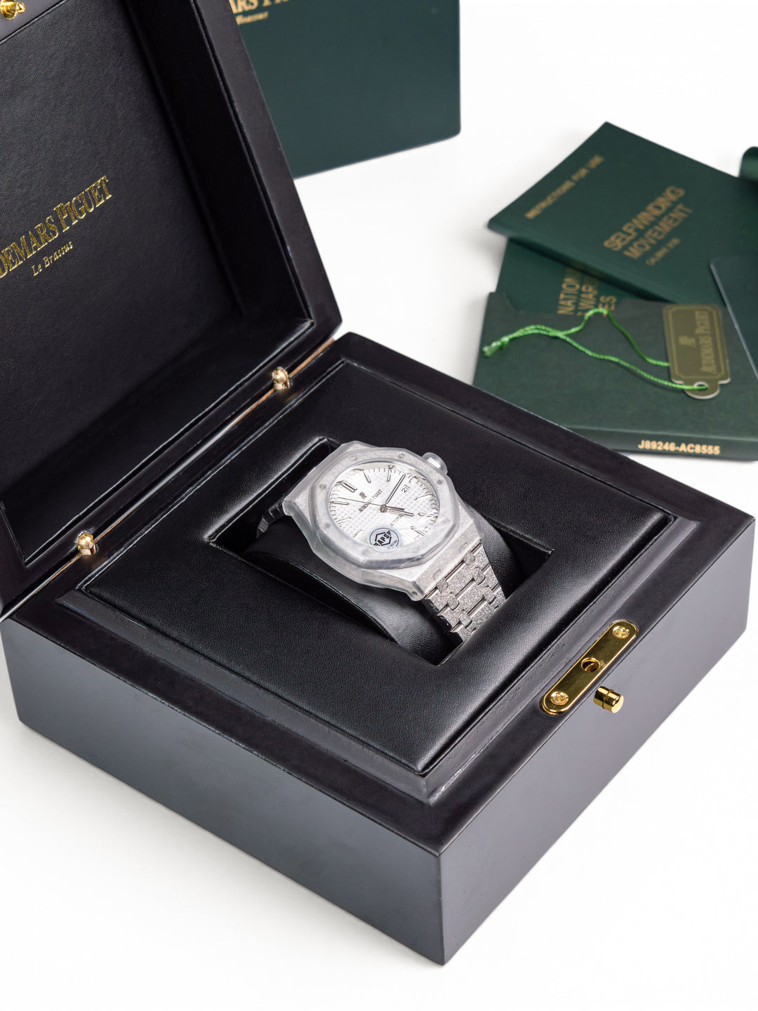 A5 AP Men's Royal Oak 41mm – Silver Dial / Fully Iced-Out