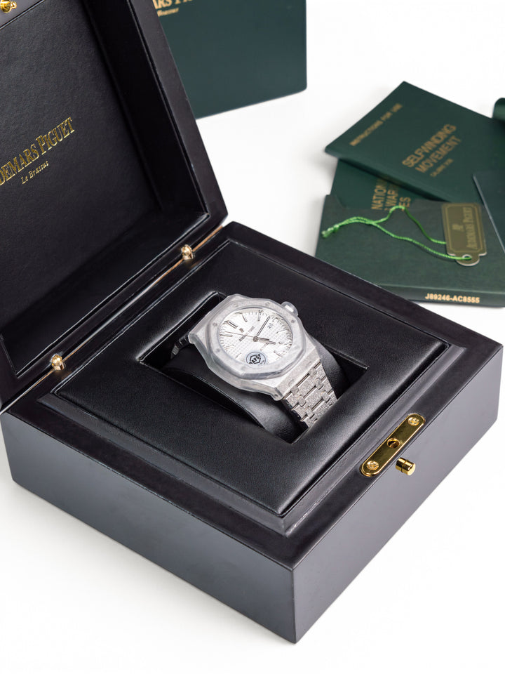A5 AP Men's Royal Oak 41mm – Silver Dial / Fully Iced-Out