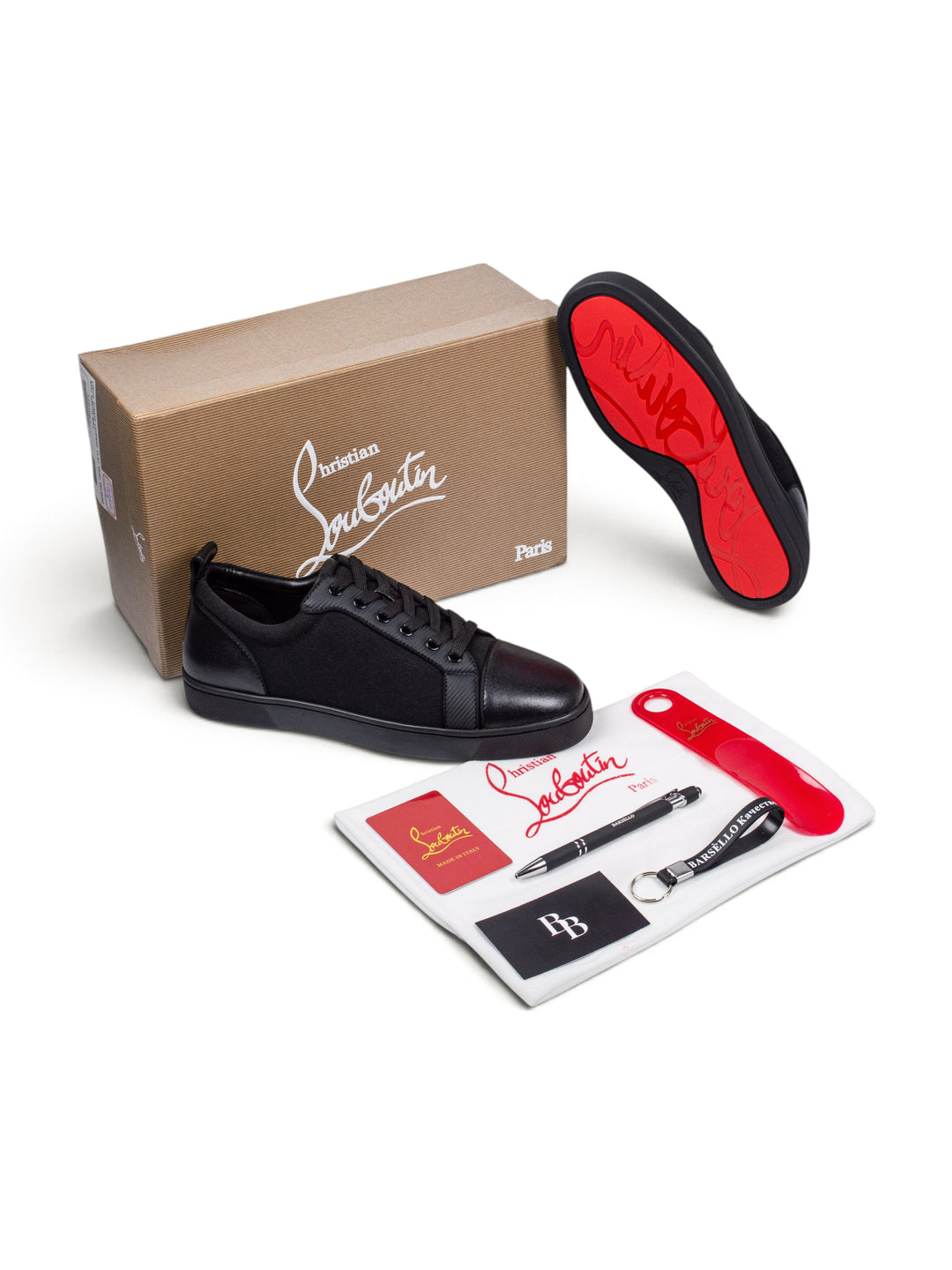 Loubs Junior Low-Top Black Sneakers