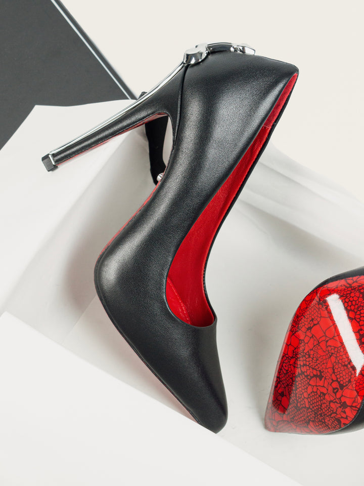 CP Silver Closed Heels