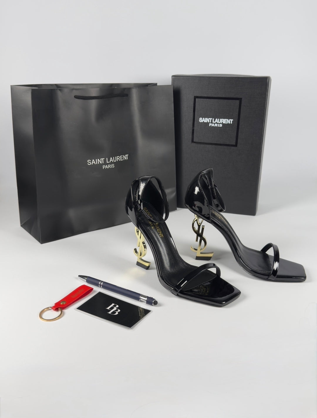 YSL Black/Golden Heels