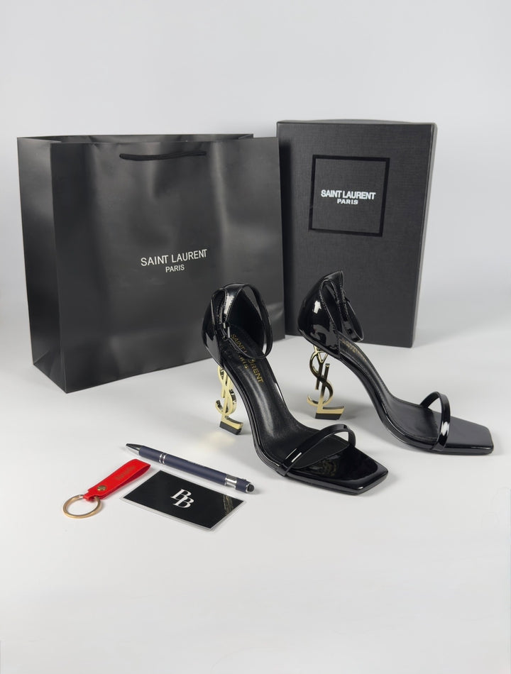 YSL Black/Golden Heels
