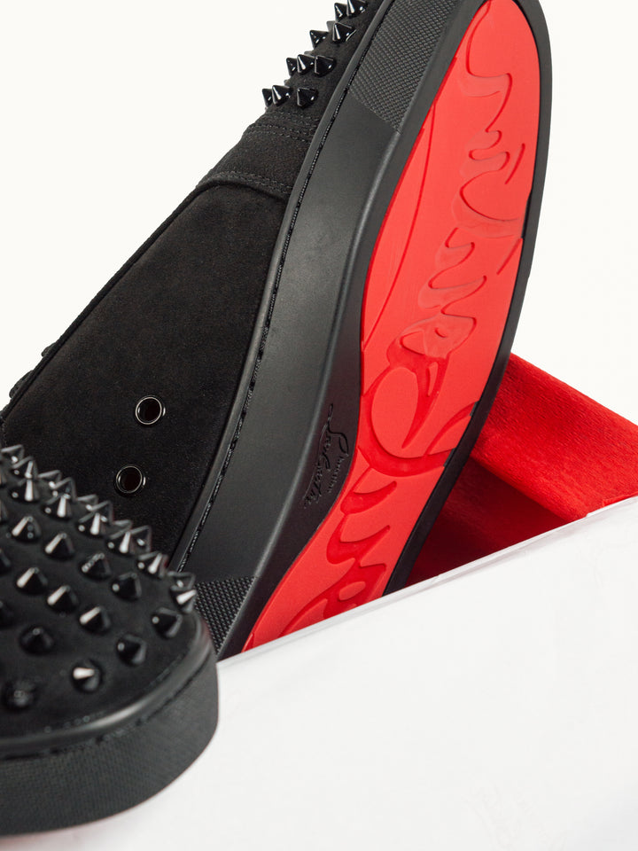 Loubs Sneaker Black Velour Spikes