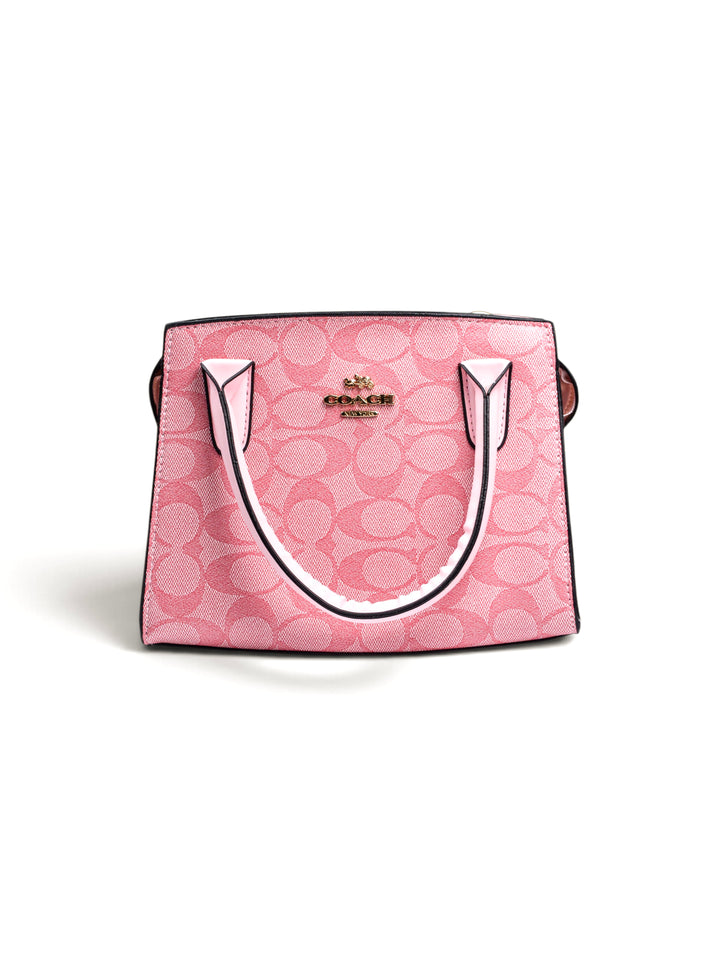 COACH Hand Bag Pink / White / Gold