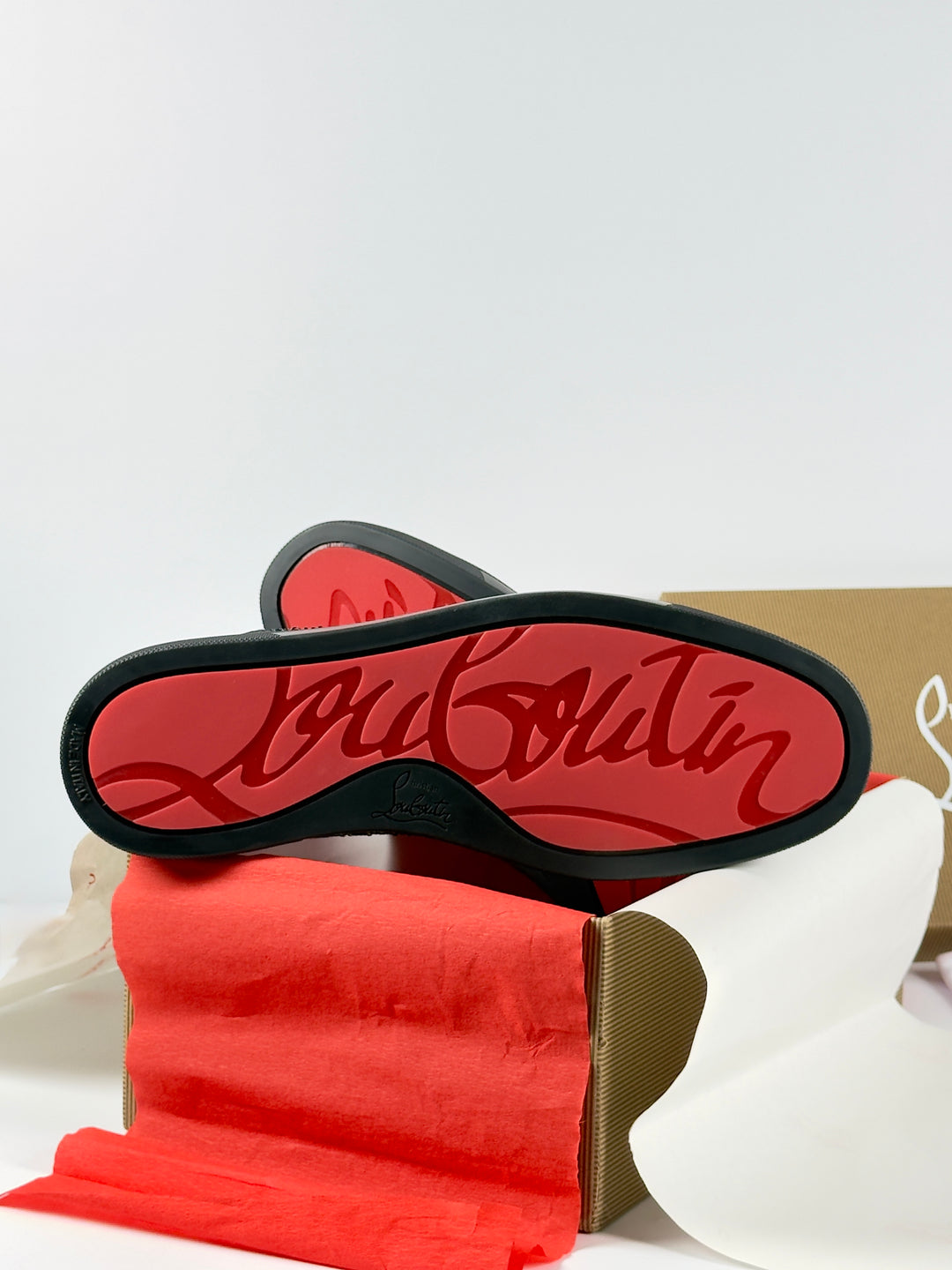 Loubs Junior Black Velour Sneaker