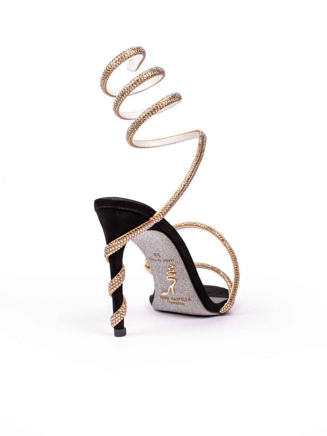 RC Heels Black / Beige Crystals