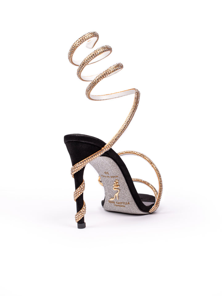 RC Heels Black / Beige Crystals