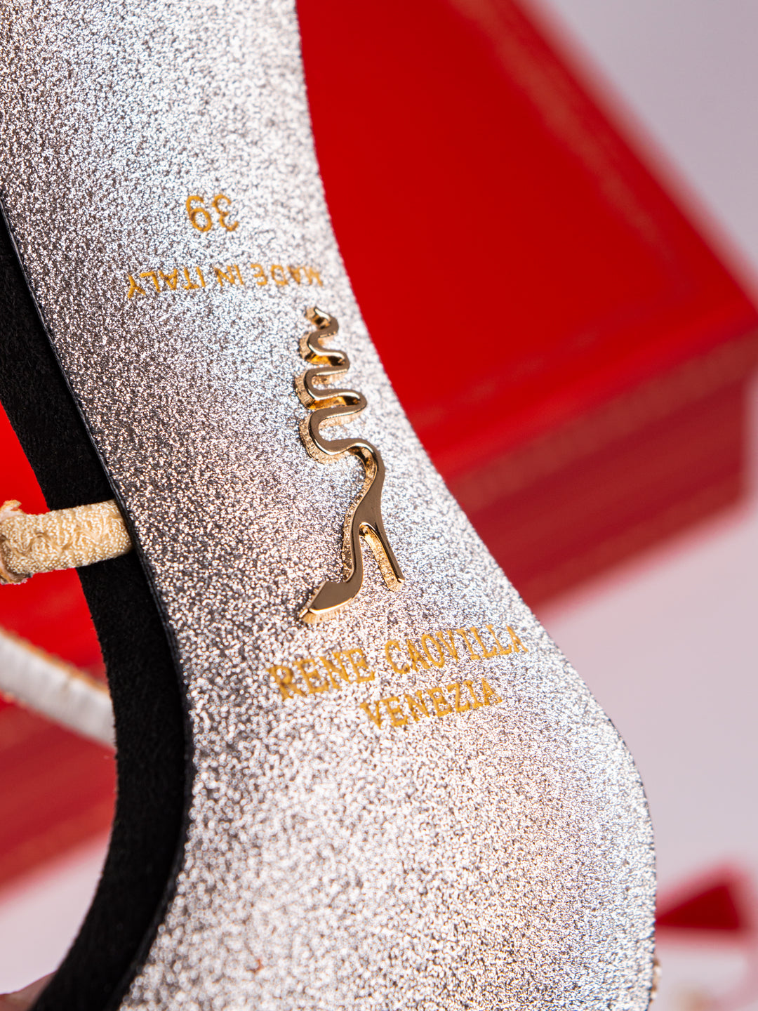 RC Heels Black / Beige Crystals