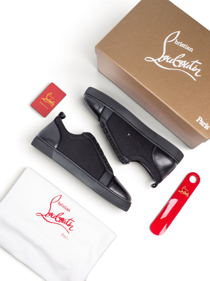 Loubs Junior Low-Top Black Sneakers