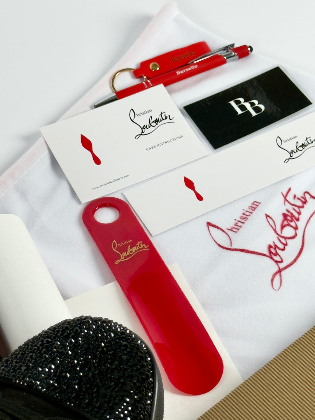 Loubs Junior Black Velour Sneaker