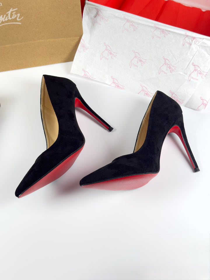 Loubs High Velour Heels