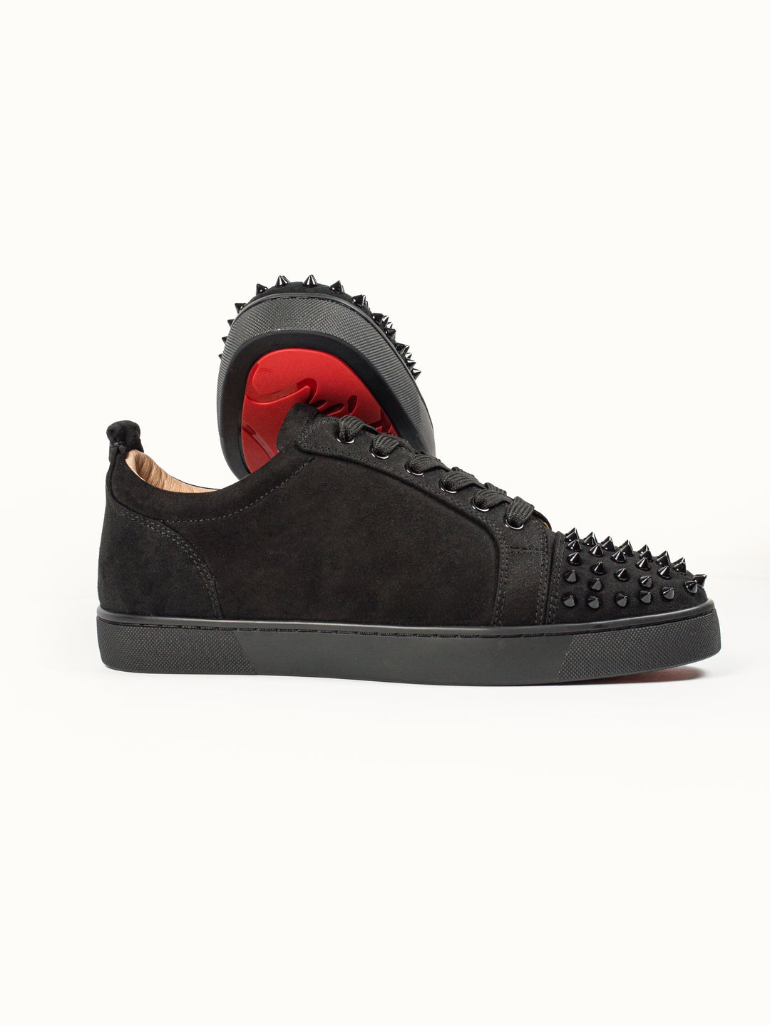 Loubs Sneaker Black Velour Spikes
