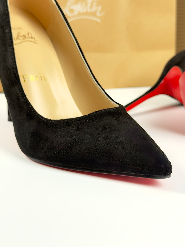 Loubs High Velour Heels
