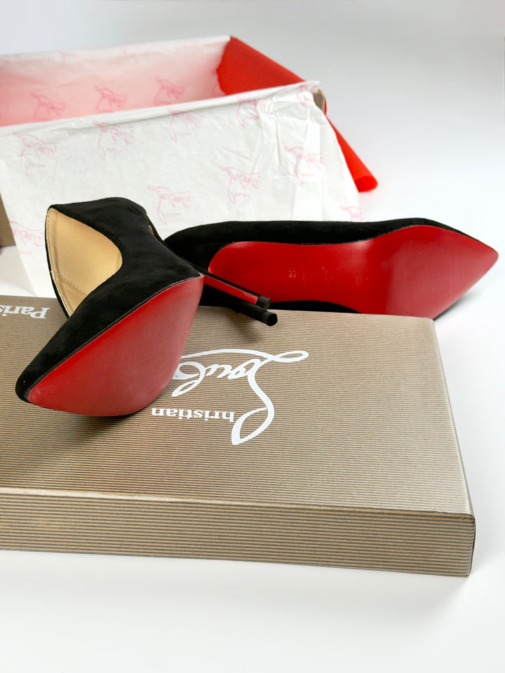Loubs High Velour Heels