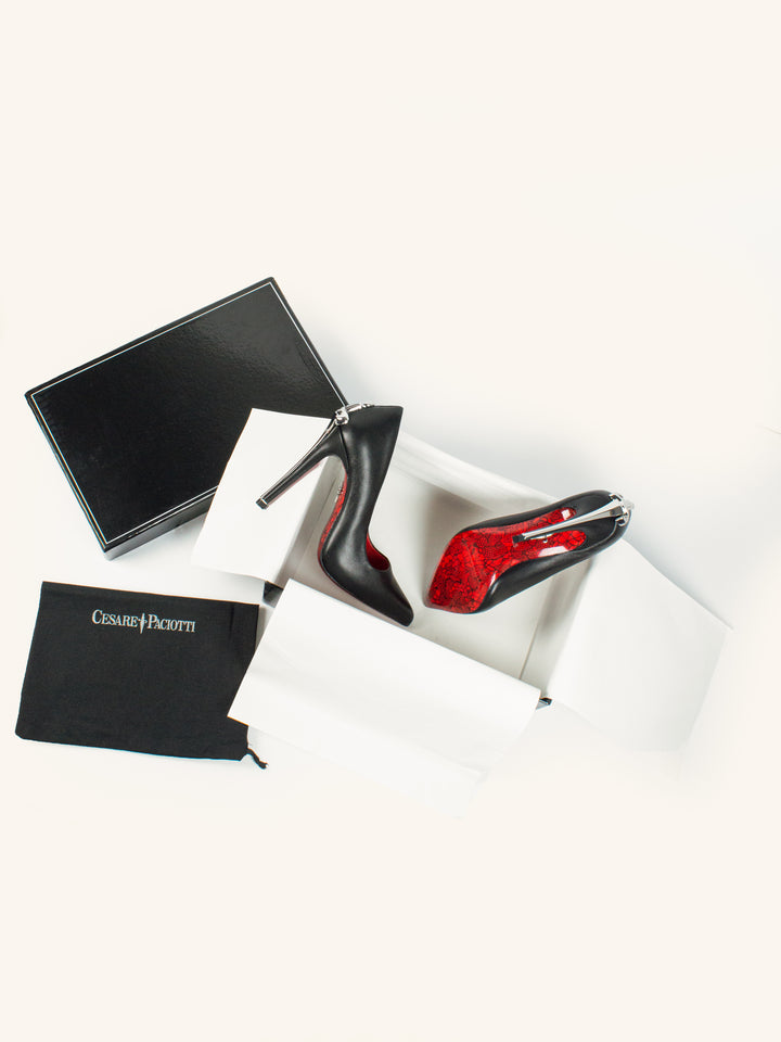 CP Silver Closed Heels