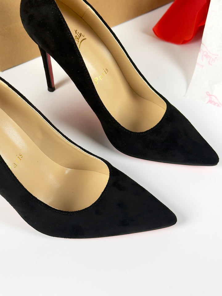 Loubs High Velour Heels