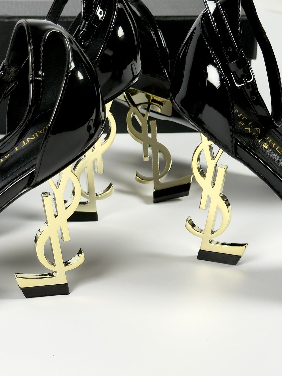YSL Black/Golden Heels