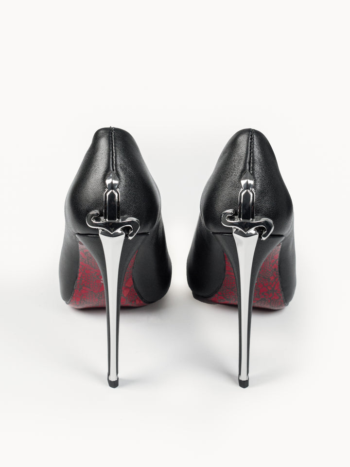 CP Silver Closed Heels