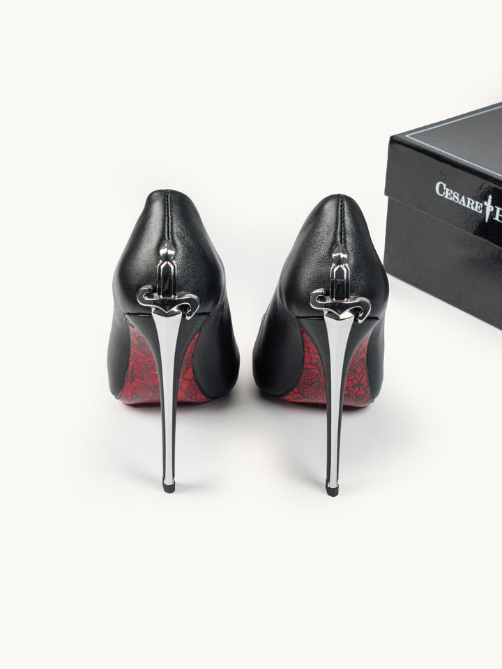 CP Silver Closed Heels