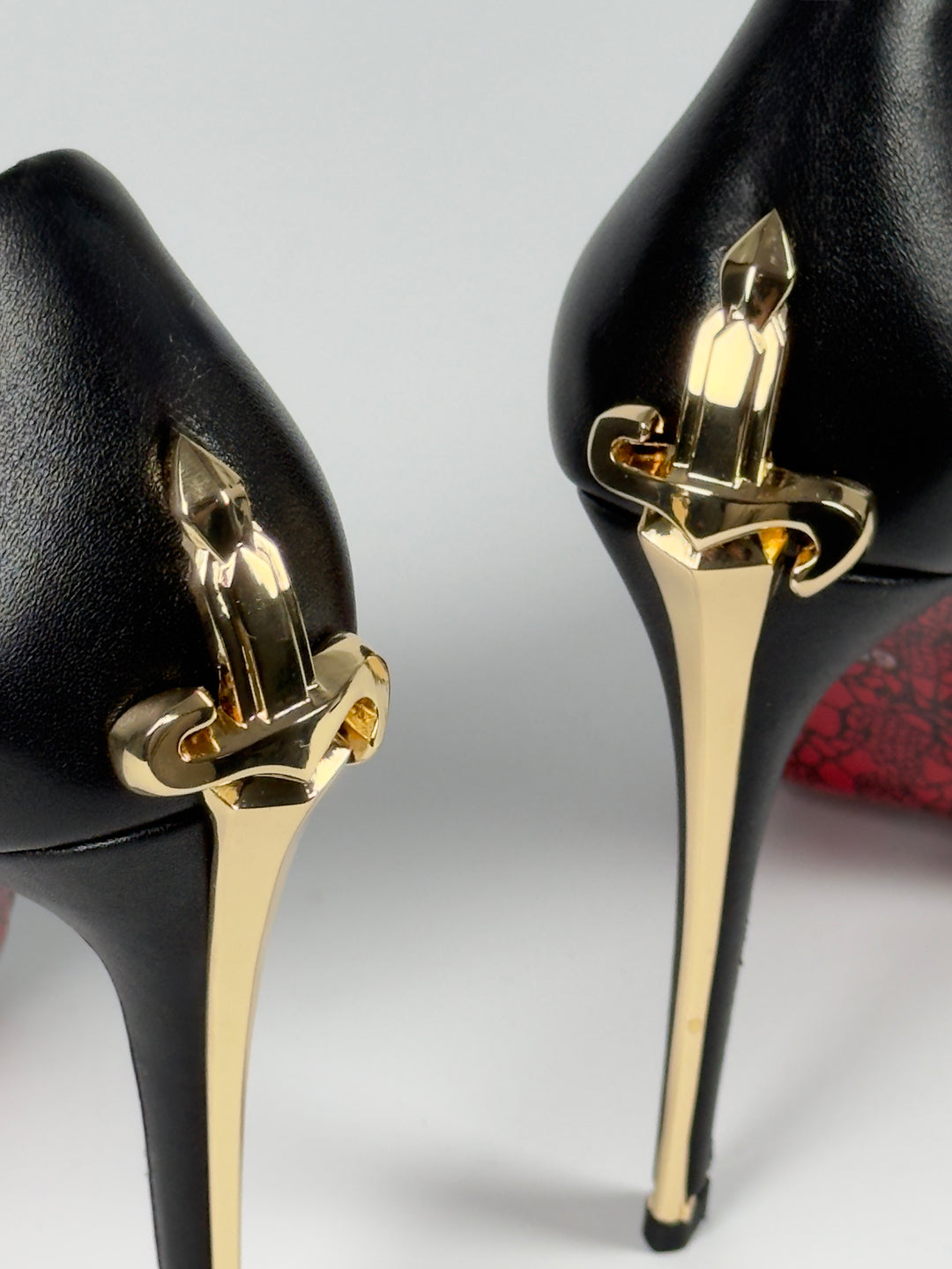 CP Golden Closed Heels