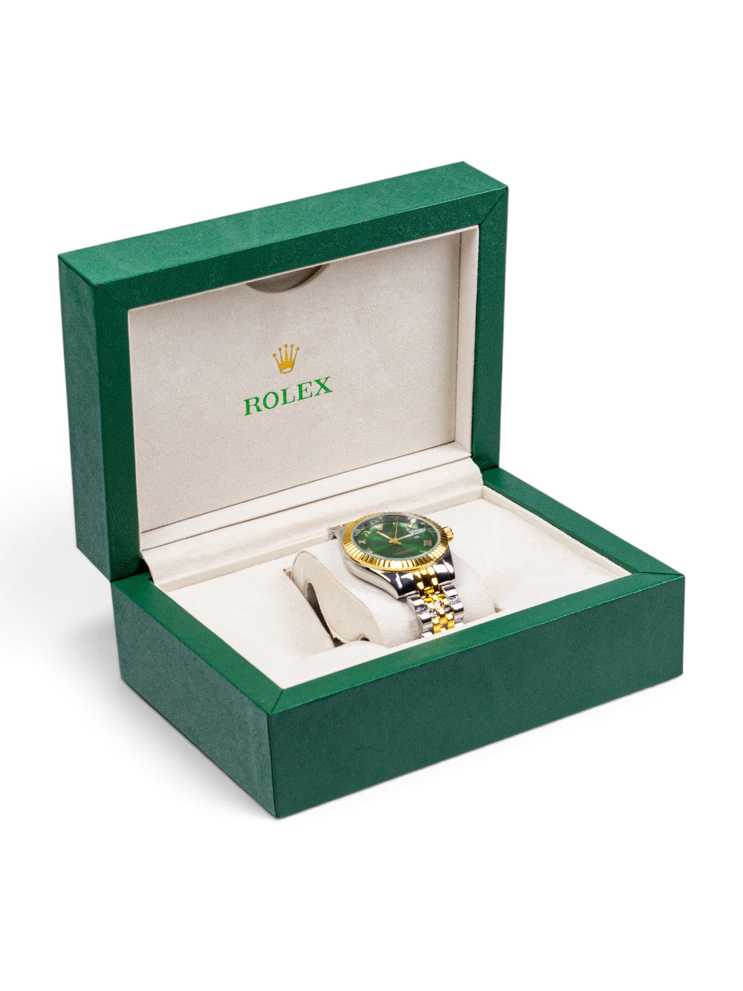 Men's watch RLX Datejust 36 – Green Roman Dial / Two-Tone