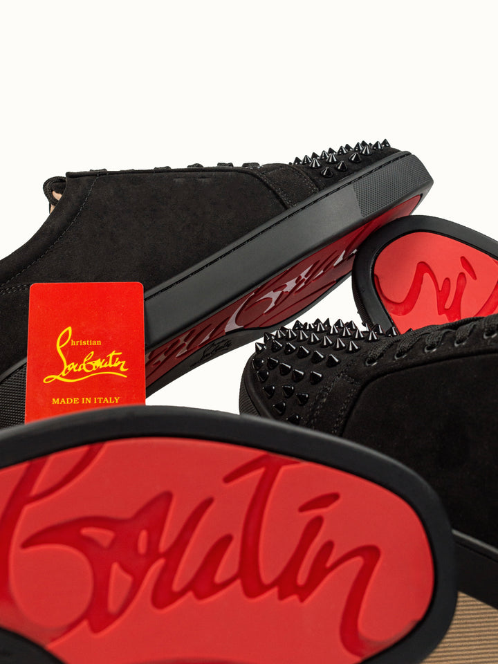 Loubs Sneaker Black Velour Spikes
