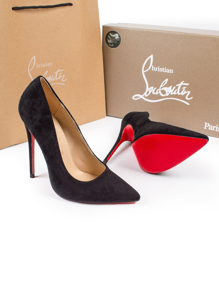 Loubs High Velour Heels