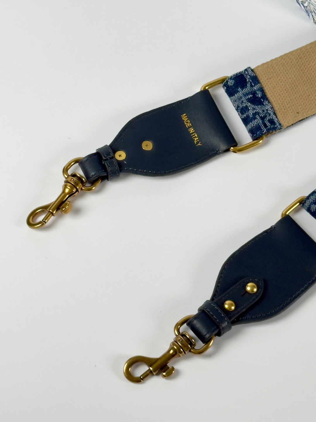 Saddle Bag with Strap Blue Dior Oblique Jacquard