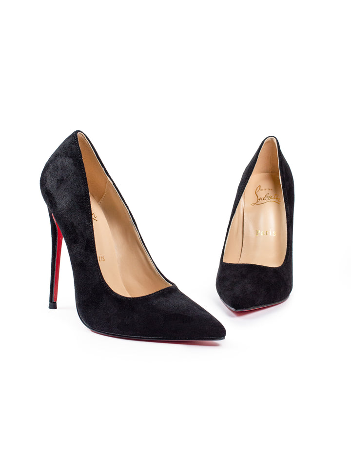Loubs High Velour Heels