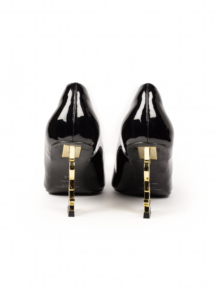 YSL Closed Heels Black / Gold