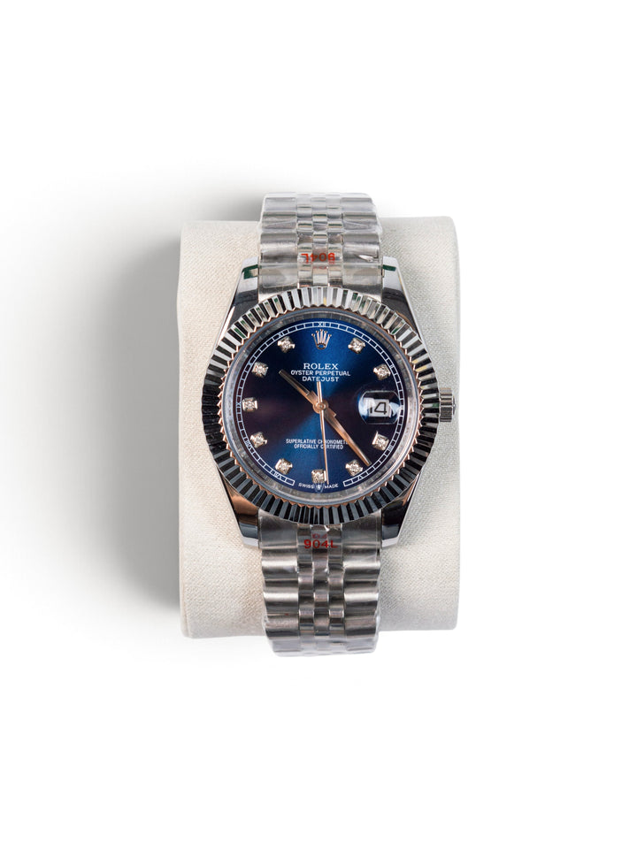 A3 RLX Men's Datejust 41 – Blue Diamond Dial / Fluted Bezel