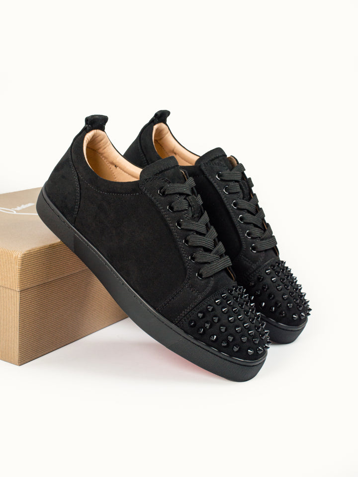 Loubs Sneaker Black Velour Spikes