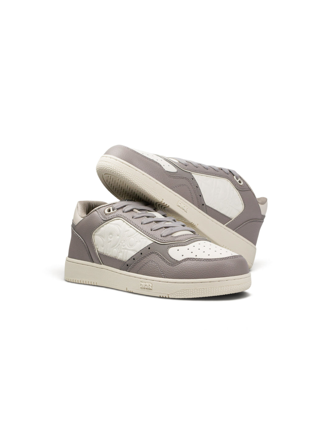 CD B27 Low-Top Cream Grained Calfskin Sneakers