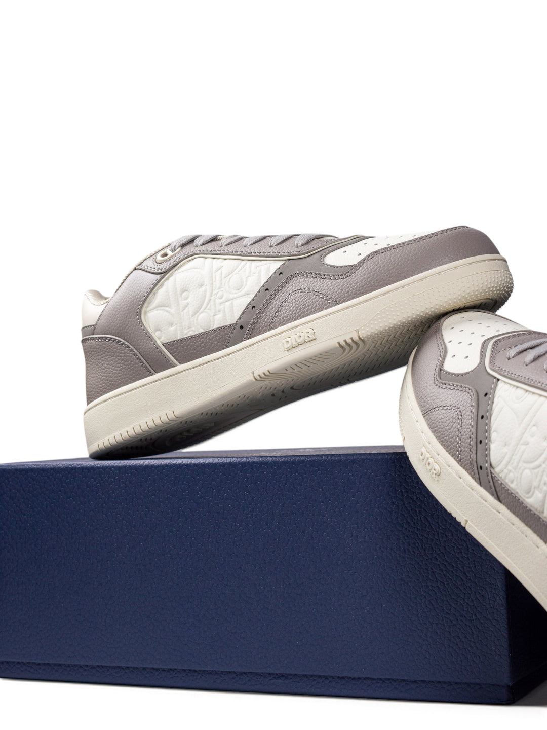 CD B27 Low-Top Cream Grained Calfskin Sneakers