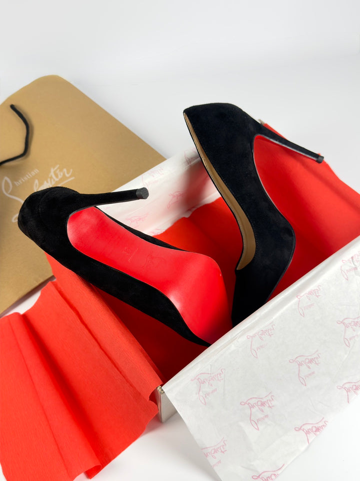 Loubs High Velour Heels
