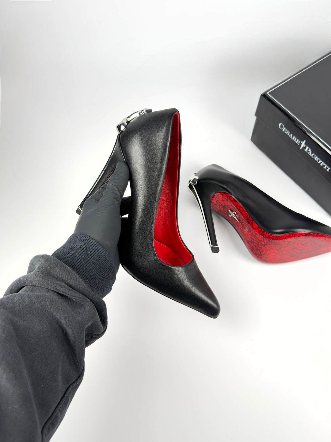 CP Silver Closed Heels