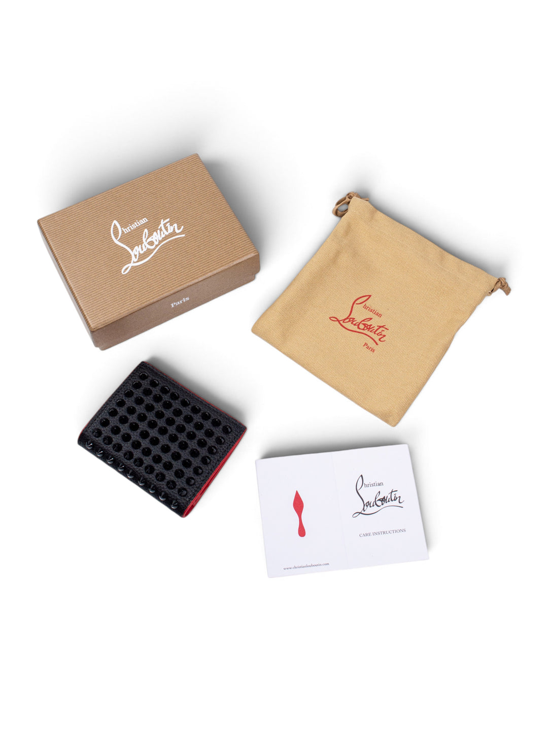 Loub Spikes Wallet ( Grained Calfskin )