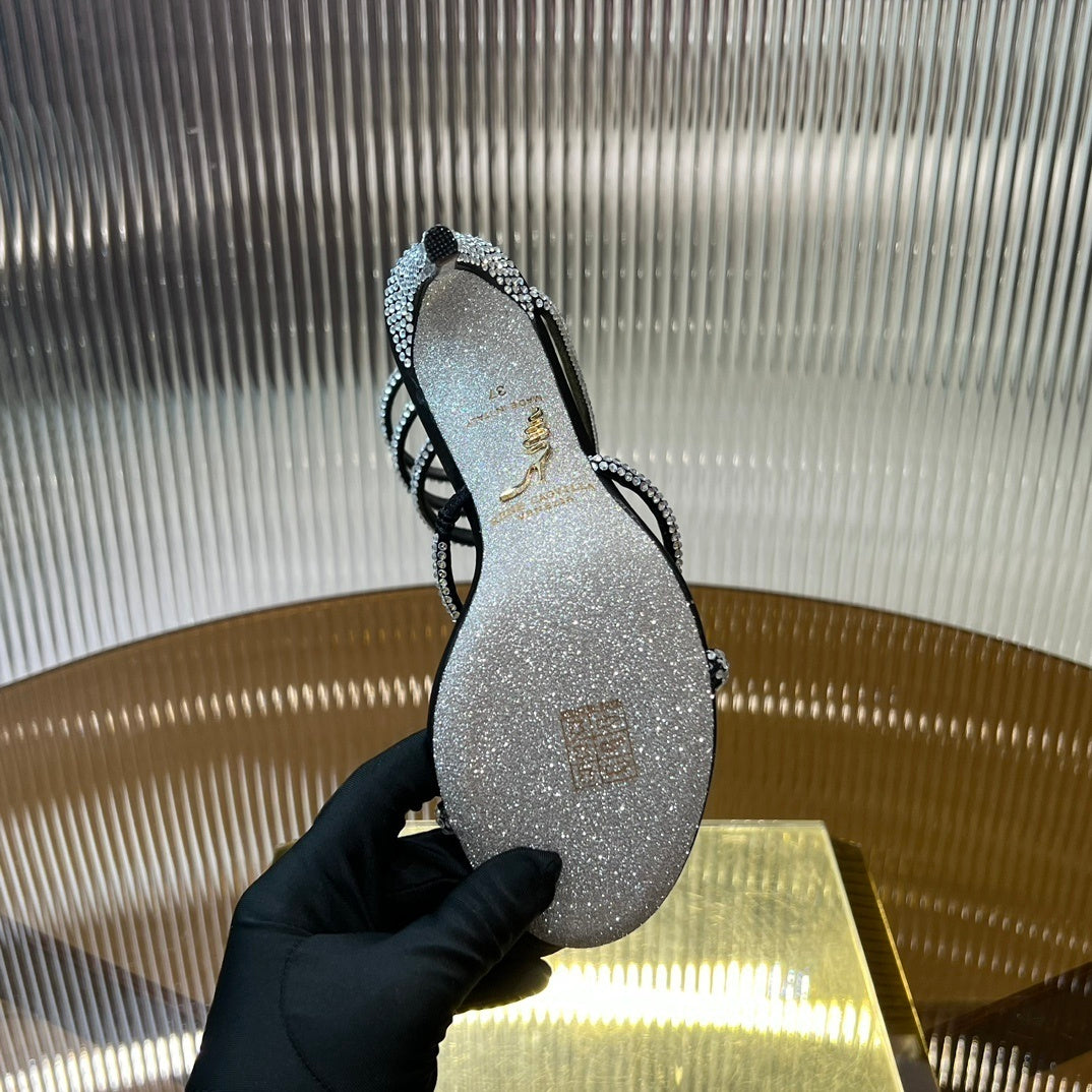 Rene Caovilla Black Heels