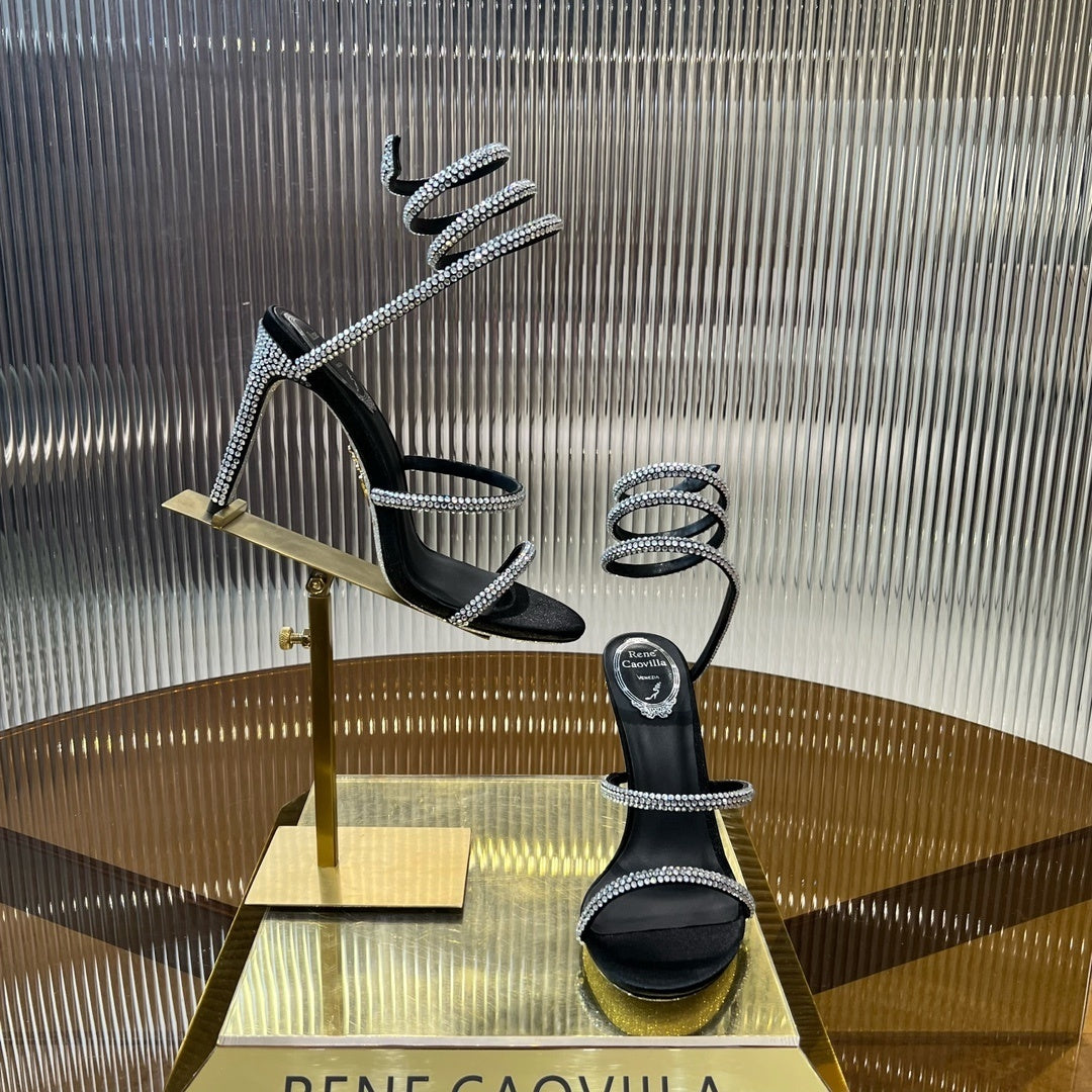Rene Caovilla Black Heels