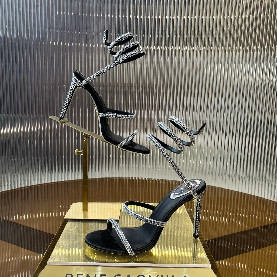 Rene Caovilla Black Heels