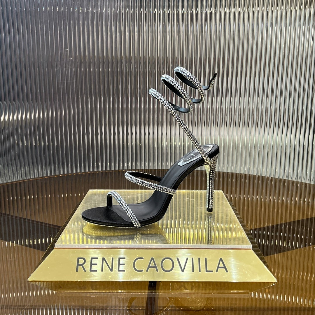 Rene Caovilla Black Heels
