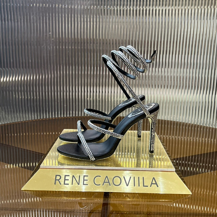 Rene Caovilla Black Heels