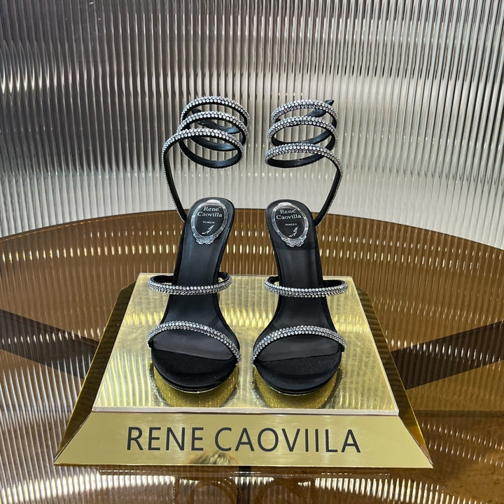 Rene Caovilla Black Heels
