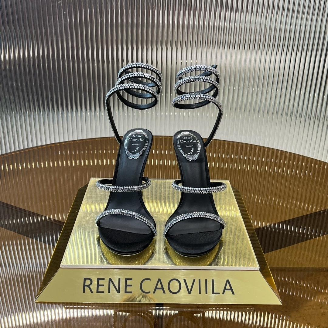 Rene Caovilla Black Heels